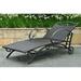 Pemberly Row Patio Chaise Lounge in Antique Black