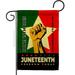 Angeleno Heritage 13 x 18.5 in. Juneteenth Day History Double-Sided Vertical House Decoration Banner Garden Flag Black & Multi Color - Yard Gift