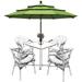 EliteShade 9Ft 3 Tiers Market Umbrella Patio Umbrella Outdoor Table Umbrella with Ventilation Ginkgo