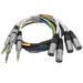 Seismic Audio 4 Channel 1/4 TRS to XLR Snake Cable - 5 feet Pro Audio Patch - Saxt-4x5m