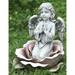 Roman 11 Angel Kneeling in Rose Outdoor Garden Statue