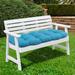 Sweet Home Collection 44 x 19 Tufted Outdoor Loveseat Cushion Teal