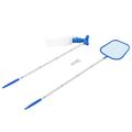 Anself 2 Piece Pool Maintenance Kit Pool Cleaning Adjustable Aluminium Pole for Use with All Above Ground Pools ABS Durable and Corrosion-Proof