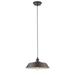 CHLOE Lighting IRONCLAD Industrial-style 1 Light Rubbed Bronze Ceiling Mini Pendant 14 Wide