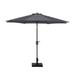 WestinTrends Paolo 9 Ft Outdoor Umbrella with Base Included Market Table Umbrella with 64 Pound Solid Square Concrete Base Gray