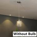 2PCS Modern Crystal Chandelier Hanging Lamp Ceiling Pendant Light Fixture Home E12 Modern Ceiling Light Crystal Iron Pendant Lamp Dining Room Chandelier Decor Modern Ceiling Light Crystal Pendant Lamp