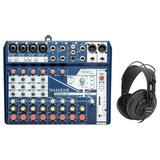 Soundcraft Notepad-12FX 12-Channel Mixer w/USB I/O + Effects + Samson Headphones