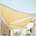 ColourTree 32 x 32 x 32 Beige Triangle Sun Shade Sail Canopy Mesh Fabric UV Block - Commercial Heavy Duty - 190 GSM - 3 Years Warranty ( We Make Custom Size )