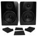 Pair Rockville APM6B 6.5 2-Way 350W Powered USB Studio Monitor Speakers+Pads