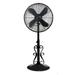 DecoBREEZE Adjustable Height Oscillating Outdoor Pedestal Fan 18-Inch Ebony