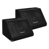 Sound Town 2-Pack Powered DJ PA Stage Monitor Speakers METIS-12MPW-PAIR 12â€� 500W with Compression Driver for Live Sound Bar Church