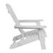 Flash Furniture Set of 2 Indoor/Outdoor Folding Adirondack Chairs with Side Table White