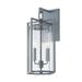 2 Light Medium Outdoor Wall Sconce 18.25 inches Tall and 9 inches Wide-Gray Finish Bailey Street Home 154-Bel-4623606