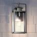 Luxury Lux Industrial Outdoor Wall Sconce 17 H x 8 W with Industrial Chic Style Elements Urban Loft Design Burnished Aluminum Finish and Clear Glass Enclosure UEX1031