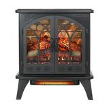 Fireplace Heaters for Inside 23.7 Portable Electric Infrared Quartz Heater with 3D Flame Effect Free Standing Fireplace Stove Heater for Office Home Overheat and Tip-Over Protection 1500W