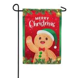 America Forever Merry Christmas Gingerbread Man Garden Flag 12.5 x 18 Inch Double Sided Outdoor Yard Decorations Winter Holiday Cookie Candy Cane Red Christmas Decorations Flag