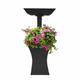 Oakland Living Modern Square Cast Aluminum 40 in. Bird Bath and Planter Combo