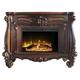 ACME Versailles Rectangular Carving Wooden Frame Fireplace in Cherry Oak
