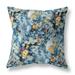 HomeRoots 414539 18 in. Blue Springtime Indoor & Outdoor Throw Pillow Muted Black & Yellow