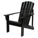 Porch & Den Laguna Outdoor Weather Resistant Wood Patio Adirondack Wood Chair Black