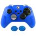 eXtremeRate Soft Anti-Slip Silicone Controller Cover Skins Thumb Grips Caps Protective Case for Microsoft Xbox One Elite Dark Blue