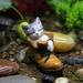 XWQ Cat Garden Decor Sleeping In Shoe Multipurpose Multi-color Fairy Garden Tiny Resin Cat Decor for Garden