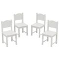 Kidâ€™s Chairs Solid Hard Wood Child Chairs (Set of 4) White