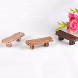 XWQ Micro Landscape Romantic Craft Resin Double Stool Bench Garden Figurine Decor