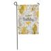 LADDKE Celebrate Happy Birthday Golden Confetti and White Gold Balloons Anniversary Garden Flag Decorative Flag House Banner 28x40 inch