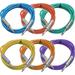 Seismic Audio SASTSX-10 6 Pack of Multiple Colors 10 Foot TS Patch Cables