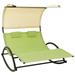 vidaXL Double Sunlounger Patio Lounge Chair with Canopy Outdoor Rocking Sunbed