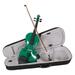 4/4 Violin for Beginners Acoustic Solid Violin Fiddle Starter Kit with Violin Case Violin Bow Violin Rosin Musical Instruments for Kids/Adult Violin Outfit Set Students Gift Green W6727