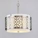 HomeGlam Melrose 2-Light Drum Metal Shade Pendant Light - Brushed Nickel Brushed Nickel Brushed Nickel