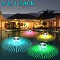 4 Pack RGB Solar Floating Pool Light Color Changing Waterproof Solar Powered LED Pool Light for Pool Pond Hot Tub Garden