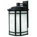 One Light Outdoor Large Wall Mount in Transitional-Craftsman Style 12 inches Wide By 20.5 inches High-Vintage Black Finish-Incandescent Lamping Type