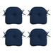 Arden Selections Outdoor Bistro Seat Cushion (4 Pack) 15 inch Sapphire Blue Leala