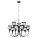 Quorum Lighting - Nine Light Chandelier - Omni - 9 Light 2-Tier Chandelier in