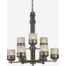 2534-09-32-Forte Lighting-Len - 9 Light Chandelier-31 Inches Tall and 28 Inches Wide -Traditional Installation