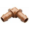 Rain Bird BE50/4PK Drip Irrigation Elbow 1/2 in Connection Barb Plastic Brown