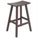 Afuera Living Modern Outdoor 29 HDPE Plastic Saddle Seat Barstool in Dark Brown