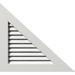 Ekena Millwork 20 W x 16 5/8 H Right Triangle Gable Vent - Right Side (28 1/2 W x 23 5/8 H Frame Size) 10/12 Pitch Functional PVC Gable Vent with 1 x 4 Flat Trim Frame