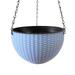 Diconna Outdoor Hanging Flowerpot Woven Planter Flower Basket with Removable Chain for Garden Indoor Plants Blue 21cm*13cm*10cm