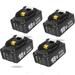 SUNBAT 4 PCS Replacement Makita 18V Battery 5.0Ah BL1850B Battery Compatible with Makita LXT Lithium Ion Battery