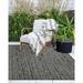 FH Home Flat Woven Outdoor Rug - Waterproof Easy to Clean Stain Resistant - Premium Polypropylene Yarn - Striped Boho - Porch Deck Balcony Laundry Room - Amman - Charcoal - 2ft 7in x 4ft 11in