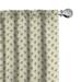 Ambesonne Retro Curtains Flower of the Lily Design Pair of 28 x63 Cream and Yellow