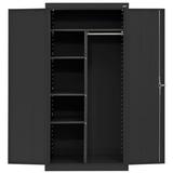 Sandusky 36 W x 72 H x 18 D Combination Storage Cabinet with Adjustable Shelves Black