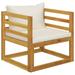Patio Chair with Cushions Solid Acacia Wood