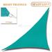 Sunshades Depot 18 x 21 x 27.7 Sun Shade Sail Right Triangle Permeable Canopy Turquoise Green Custom Size Available Commercial Standard