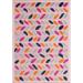 Rugs.com Aruba Outdoor Collection Rug â€“ 5 3 x 8 Pink Low-Pile Rug Perfect For Any Outdoor Space Bedrooms Dining Rooms Living Rooms
