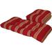 Tempo Assorted Red U-Shape Cushion Set Outdoor Seating Cushions (3 Pieces)